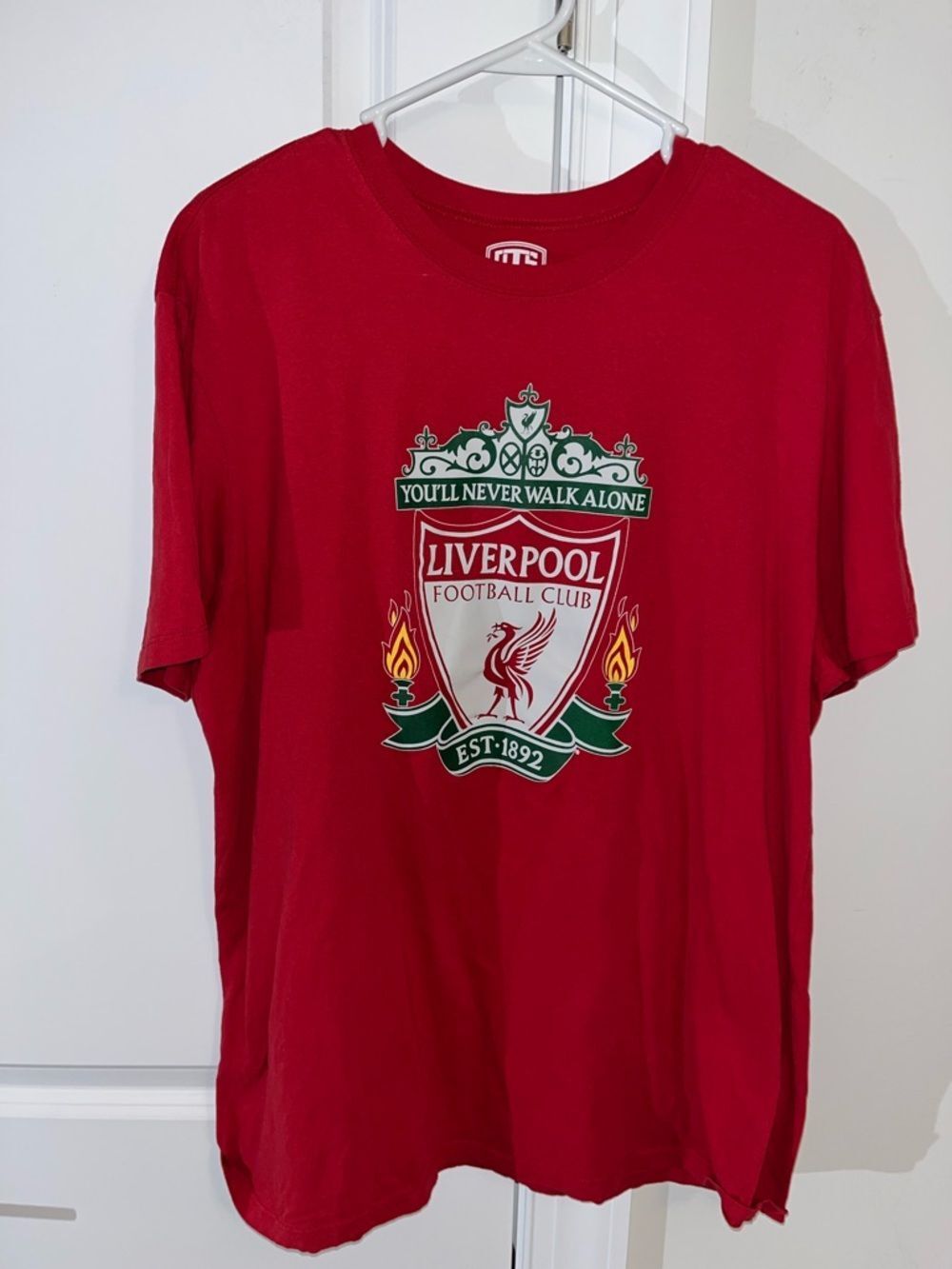 OTS Red Liverpool LFC Football Soccer Club ⚽️ T shirt XL men’s Never Walk Alone